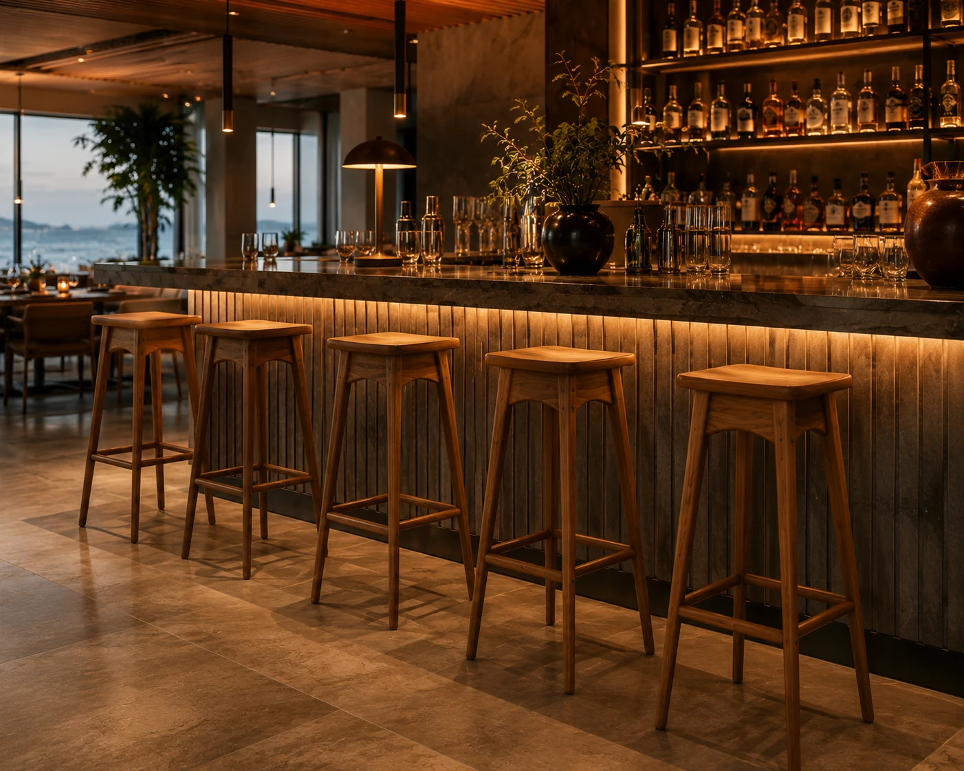 Banqueta Alta em madeira maciça